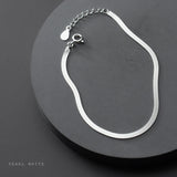 Davis 925 Sterling Silver Snake Bone Chain Bracelet Women Jewelry