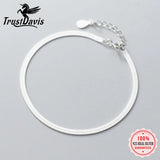 Davis 925 Sterling Silver Snake Bone Chain Bracelet Women Jewelry