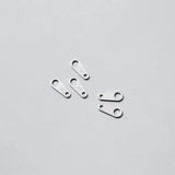 TrustDavis 925 Silver Double Hole Bracelet Necklace Link DIY Accessorie