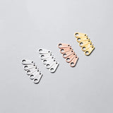TrustDavis 925 Silver Double Hole Bracelet Necklace Link DIY Accessorie