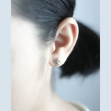 925 Sterling Silver Bird Leaves Stud Earrings for Girls
