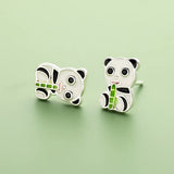 TrustDavis 925 Silver Fox Stud Earrings- Daughter Birthday Gift