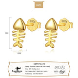 925 Silver Fish Stud Earrings, Birthday Gift for Daughter