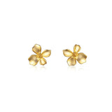 TrustDavis 925 Sterling Silver Earring 18K Flower Stud Earrings Gift DA3136