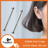 925 Silver Balloon Dog Stud Earrings For Women Girls