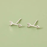 TrustDavis 925 Silver Arrow CZ Stud Earring Wedding Jewelry