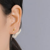 TrustDavis 925 Silver Arrow CZ Stud Earring Wedding Jewelry