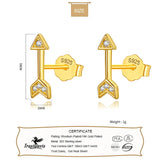 TrustDavis 925 Silver Arrow CZ Stud Earring Wedding Jewelry