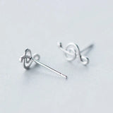 Davis 925 Sterling Silver Music Notation Stud Earring For Women's Jewelry