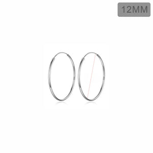 TrustDavis 925 Sterling Silver Hoop Earrings Women Party Fine Jewelry