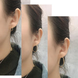 TrustDavis 925 Sterling Silver Hoop Earrings Women Party Fine Jewelry