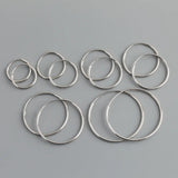 TrustDavis 925 Sterling Silver Hoop Earrings Women Party Fine Jewelry