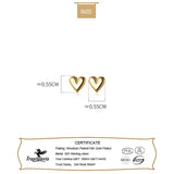 TrustDavis 925 Sterling Silver Heart Stud Earrings for Daughter Student
