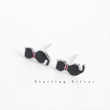 Sterling Silver Cat Stud Earrings Birthday Gift DS2511
