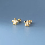 925 Sterling Silver Sea Turtles Stud Earrings For Women