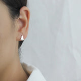 925 Sterling Silver Xmas Tree Stud Earrings for Women