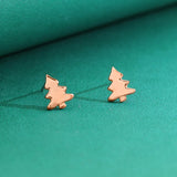 925 Sterling Silver Xmas Tree Stud Earrings for Women