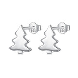 925 Sterling Silver Xmas Tree Stud Earrings for Women