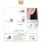 925 Silver Earring Synthesis Pearl Beads Stud Earring For Women