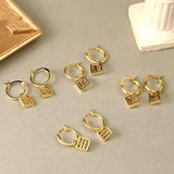 925 Silver Earrings 12 Constellation Hoops Women's Birthday Jewelry