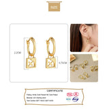 925 Silver Earrings 12 Constellation Hoops Women's Birthday Jewelry