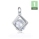 TrustDavis 925 Sterling Silver Necklace Pendant for Women with Zircon