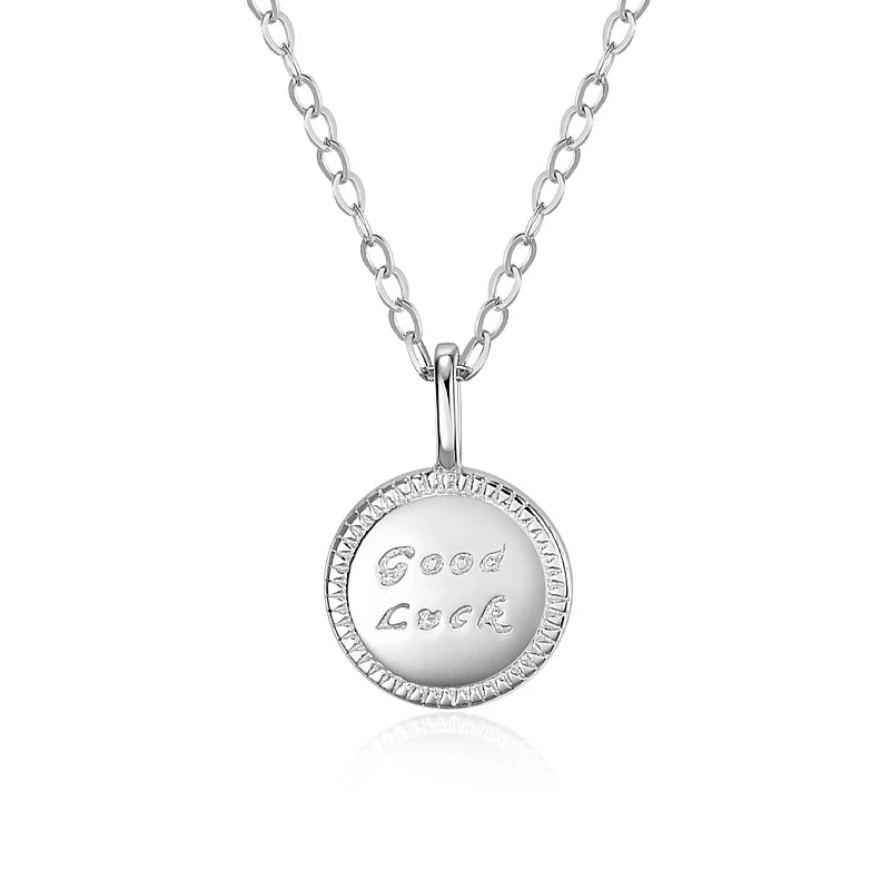 Davis 925 Silver 14K Goodluck Necklace for Women Fine Jewelry Gift