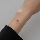 TrustDavis 925 Silver 18K Zircon Bracelet For Women Elegant Jewelry Gift