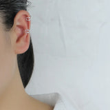 Davis Sterling Silver 3 Layer Cross Clip Earrings for Women