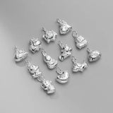 TrustDavis 925 Sterling Silver 12 Zodiac Sign CZ Pendant