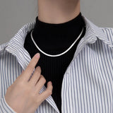 TrustDavis 925 Silver Snake Chain Necklace 3mm for Women