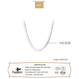 TrustDavis 925 Silver Snake Chain Necklace 3mm for Women