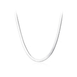 TrustDavis 925 Silver Snake Chain Necklace 3mm for Women