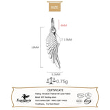 TrustDavis 925 Silver Angel Wings Charm Pendant DIY Jewelry