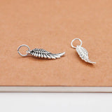 TrustDavis 925 Silver Angel Wings Charm Pendant DIY Jewelry