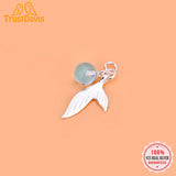 TrustDavis 925 Sterling Silver Fish Tail Charm Pendant