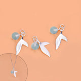 TrustDavis 925 Sterling Silver Fish Tail Charm Pendant