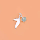 TrustDavis 925 Sterling Silver Fish Tail Charm Pendant