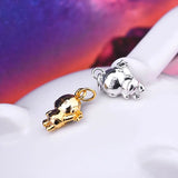 TrustDavis 925 Sterling Silver Astronaut Charm Pendant DIY Necklace