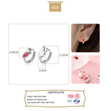 TrustDavis 925 Silver Rabbit Carrots Hoop Earrings DA2155