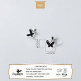 TrustDavis 925 Silver Butterfly Screw Stud Earrings Wedding Jewelry
