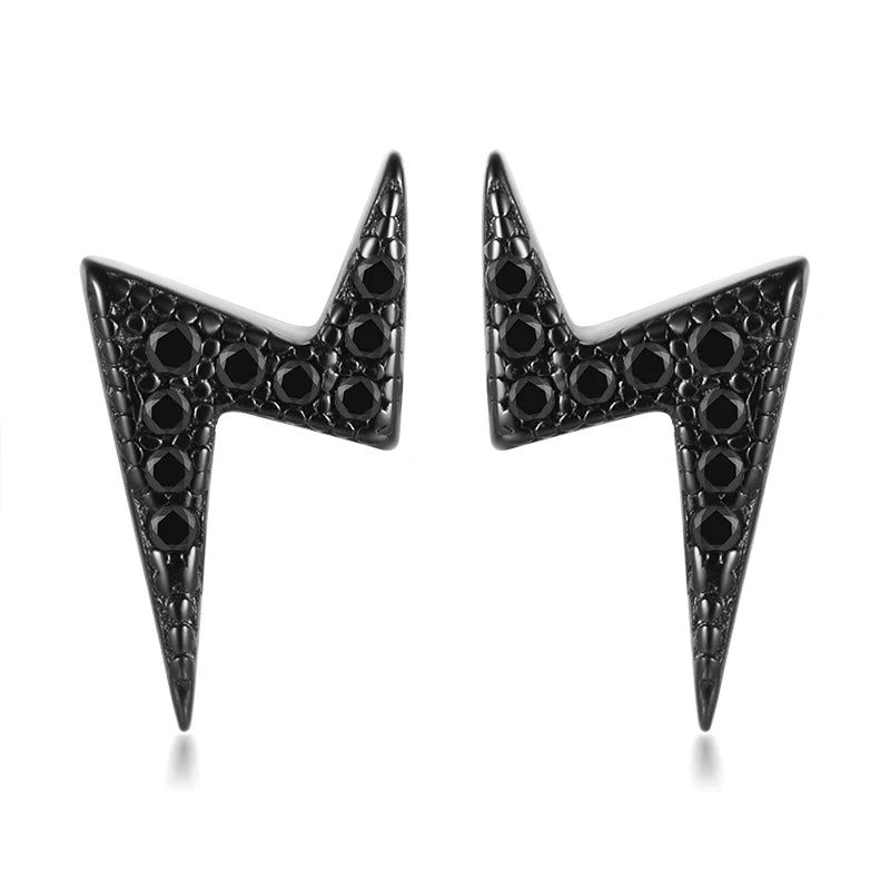 Davis 925 Silver Lightning Stud Earrings for Teen Girls, Daughter's Gift