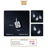 TrustDavis 925 Sterling Silver Boy Square Pendant DIY Jewelry HY314