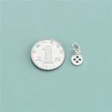 TrustDavis 925 Sterling Silver Buttons Charm Pendant DIY Necklace Bracelet