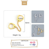925 Silver Charm Handcuff Hoop Earrings Wedding Party Jewelry