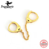 925 Silver Charm Handcuff Hoop Earrings Wedding Party Jewelry