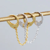 925 Silver Charm Handcuff Hoop Earrings Wedding Party Jewelry