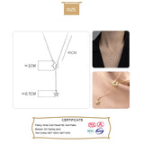 TrustDavis 925 Silver Star Choker Necklace Tassel Chain Wedding Jewelry DB072
