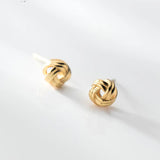 Davis Sweet Knot Stud Earrings 925 Sterling Silver