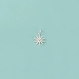 925 Sterling Silver Christmas Snowflake CZ Charm Pendant DIY Accessories